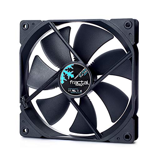 Fractal Design Dynamic X2 GP-14 PWM Computer Fan - Silent Fan - High Airflow – 140x140x25 mm – 1700RPM – FDB-Bearings – Trip Wire - Aerodynamically Shaped Struts – Black Edition (Single) von Fractal Design