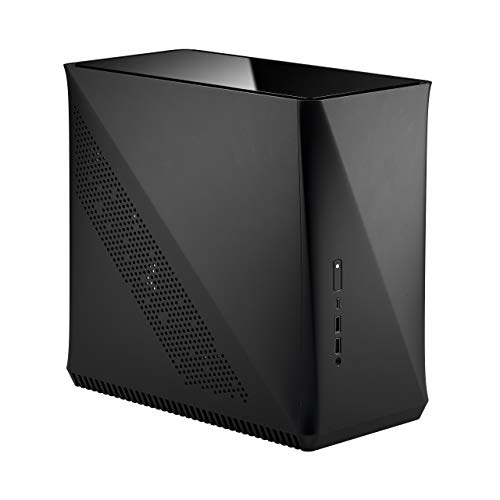 Fractal Design Era ITX Carbon – Tempered Glass – Mini-ITX Gehäuse – Small Form Factor – geeignet für Wasserkühlungen – USB Typ-C - Aluminium - schwarz von Fractal Design