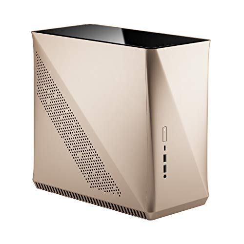 Fractal Design Era ITX Gold – Tempered Glass – Mini-ITX Gehäuse – Small Form Factor – kompatibel mit Wasserkühlungen – USB Typ-C – Aluminium von Fractal Design