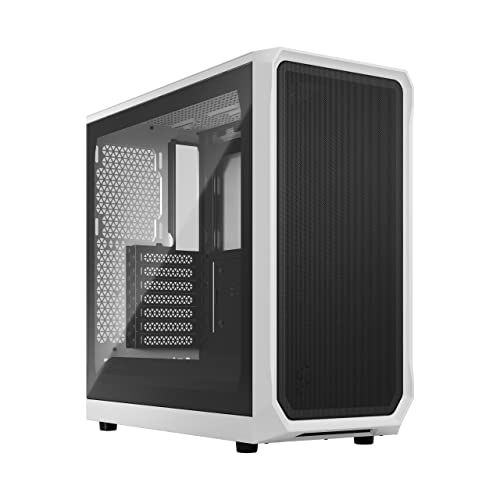 Fractal Design Focus 2 White - Tempered Glass Clear Tint - Mesh Front – Two 140 mm Aspect Fans Included - ATX Gaming Case von Fractal Design