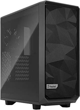 Fractal Design Meshify 2 Compact Light Tempered Glass - MDT - ATX - Seitenteil mit Fenster (gehärtetes Glas) - keine Spannungsversorgung (ATX) - Grau - USB/Audio (FD-C-MES2C-04) von Fractal Design