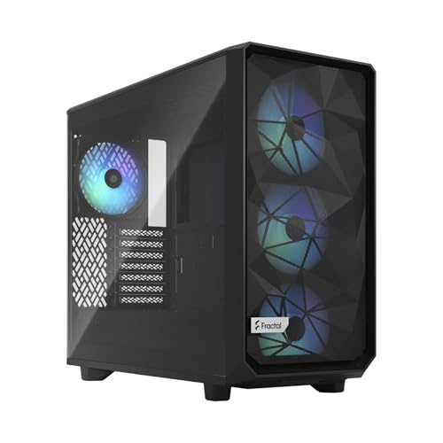 Fractal Design Meshify 2 Lite RGB Black ATX Flexible Light Tinted Tempered Glass Window Mid Tower Computer Case von Fractal Design