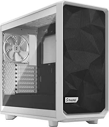 Fractal Design Meshify 2 Lite - Tower - Erweitertes ATX - Seitenteil mit Fenster (gehärtetes Glas) - keine Spannungsversorgung (ATX) - White TG Clear Tint - USB/Audio (FD-C-MEL2A-04) von Fractal Design