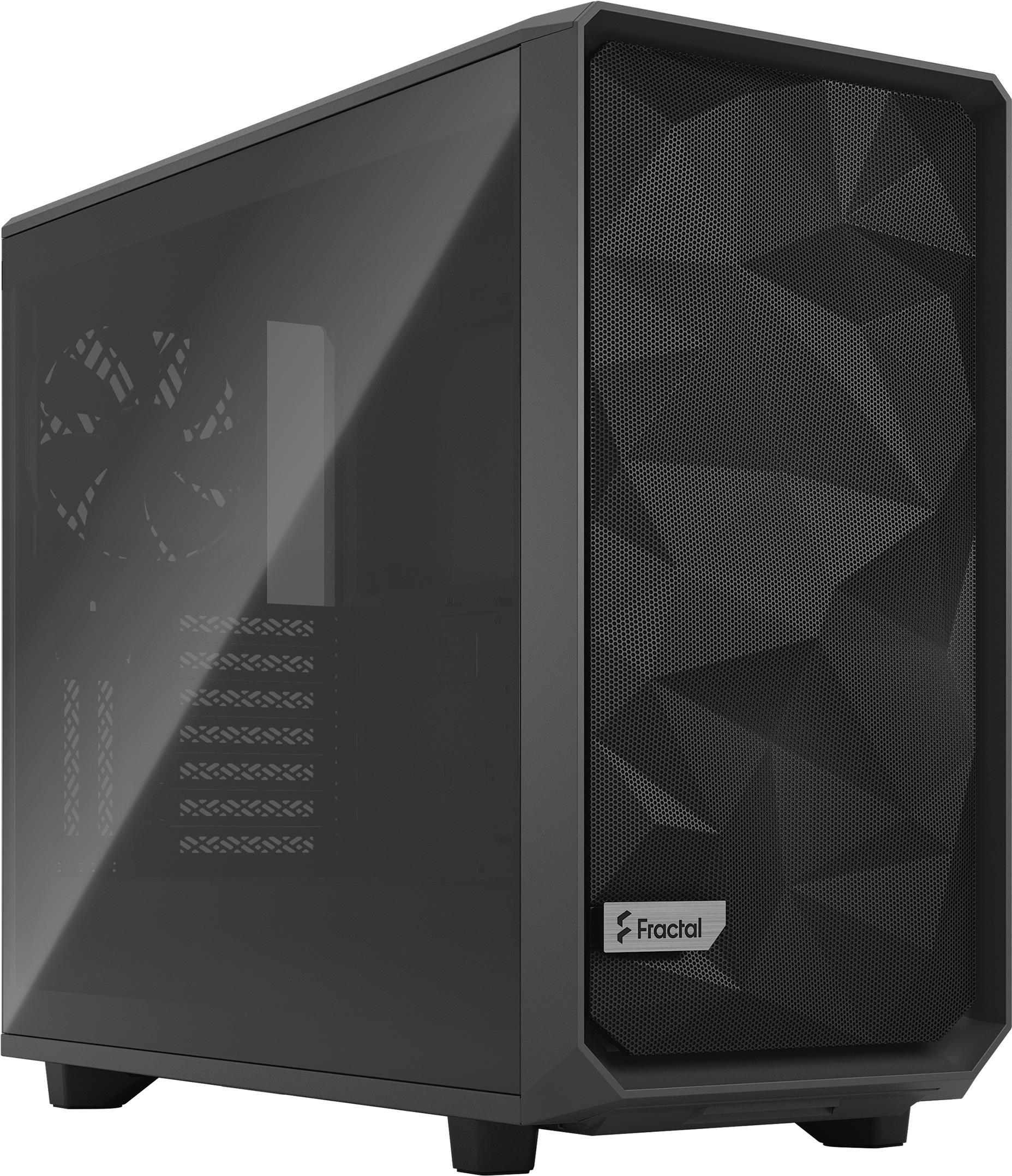 Fractal Design Meshify 2 - Tower - Erweitertes ATX - Seitenteil mit Fenster (gehärtetes Glas) - keine Spannungsversorgung (ATX) - Grau - USB/Audio (FD-C-MES2A-04) von Fractal Design
