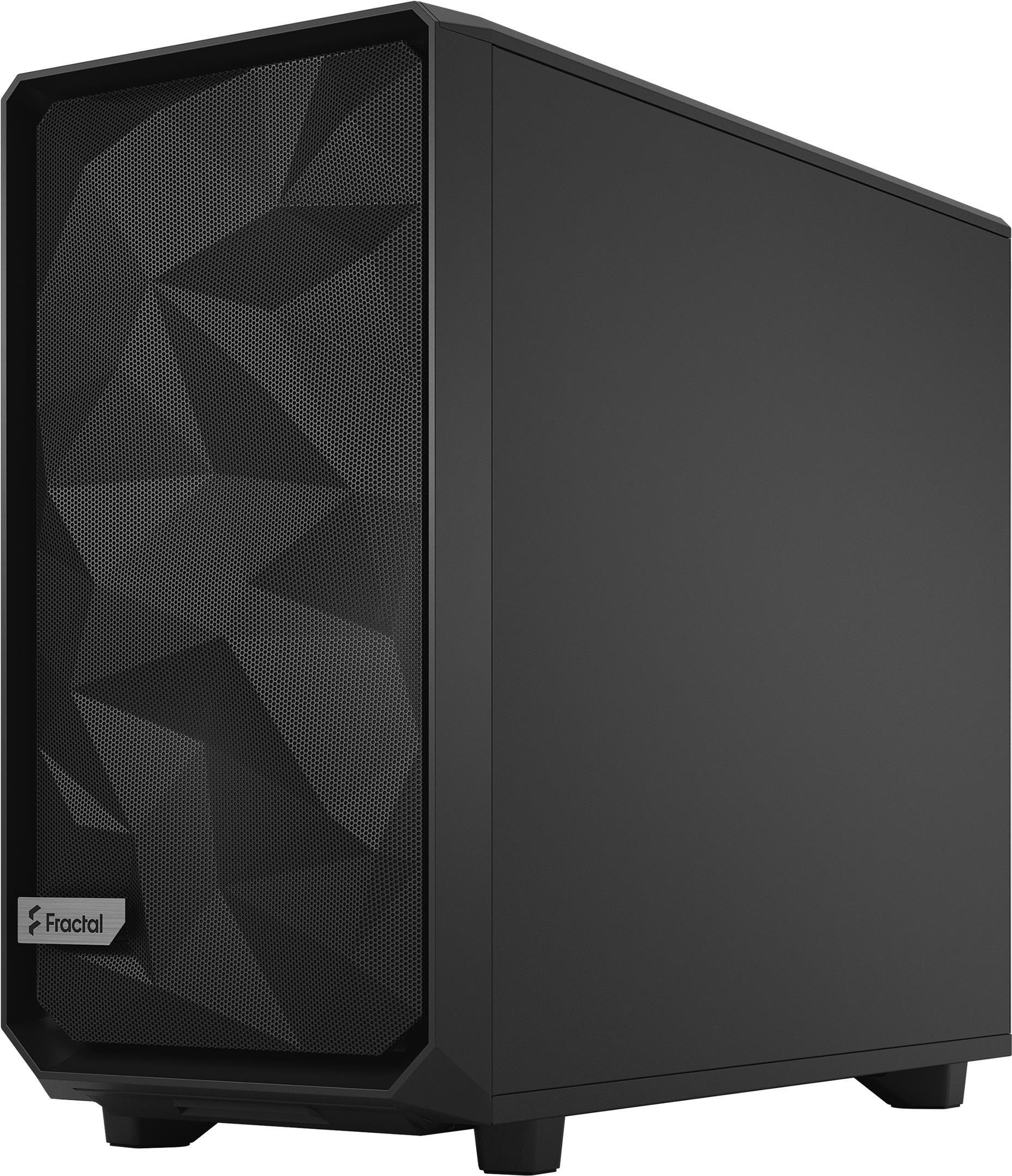 Fractal Design Meshify 2 - Tower - Erweitertes ATX - Seitenteil mit Fenster (gehärtetes Glas) - keine Spannungsversorgung (ATX) - Schwarz - USB/Audio (FD-C-MES2A-03) von Fractal Design