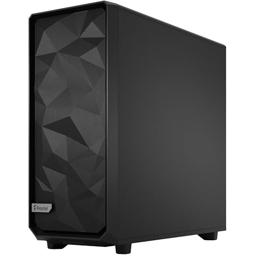 Fractal Design Meshify 2 XL TG Light, Flexibles ATX Full Tower Computer Gehäuse mit leicht getöntem Tempered Glass Seitenteil, schwarz, FD-C-MES2X-02 von Fractal Design