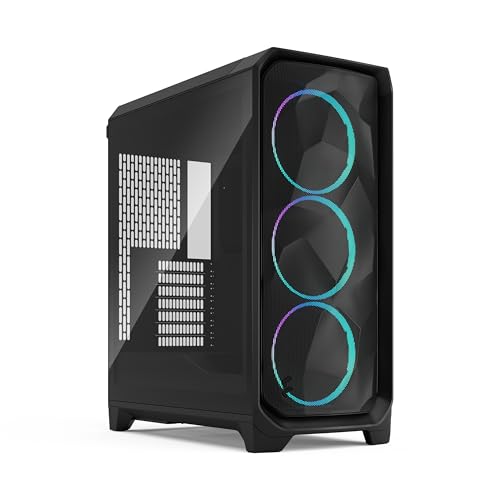 Fractal Design Meshify 3 Black RGB TG Light Tint - Gaming Computer-Gehäuse – Facetten-Mesh-Front – DREI RGB Momentum 14 Lüfter enthalten - E-ATX/ATX/mATX Unterstützung Fractal Design Meshify 3 Black RGB TG Light Tint - Gaming Computer-Gehäuse – Facetten-Mesh-Front – DREI RGB Momentum 14 Lüfter enthalten - E-ATX/ATX/mATX Unterstützung von Fractal Design
