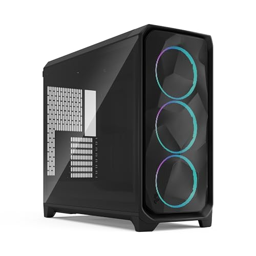 Fractal Design Meshify 3 XL Black RGB Tempered Glass Light Tint - Gaming Computer-Gehäuse – Facetten-Mesh-Front – DREI RGB Momentum 14 Lüfter enthalten – GPUs bis 512mm Länge Fractal Design Meshify 3 XL Black RGB Tempered Glass Light Tint - Gaming Computer-Gehäuse – Facetten-Mesh-Front – DREI RGB Momentum 14 Lüfter enthalten – GPUs bis 512mm Länge von Fractal Design