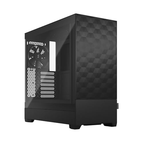 Fractal Design Pop Air Black - Tempered Glass Clear Tint - Honeycomb Mesh Front – TG Side Panel - Three 120 mm Aspect 12 Fans Included – ATX High Airflow Mid Tower PC Gaming Case von Fractal Design