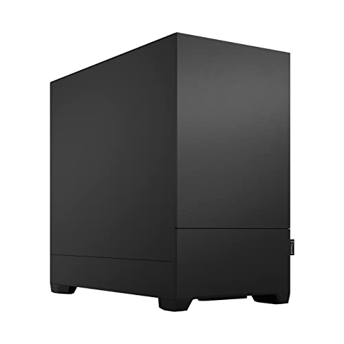 Fractal Design Pop Mini Silent Black – Solid - Bitumen Side Panels and Sound-dampening Foam - Three 120 mm Aspect 12 Fans Included – mATX Silent PC Case von Fractal Design