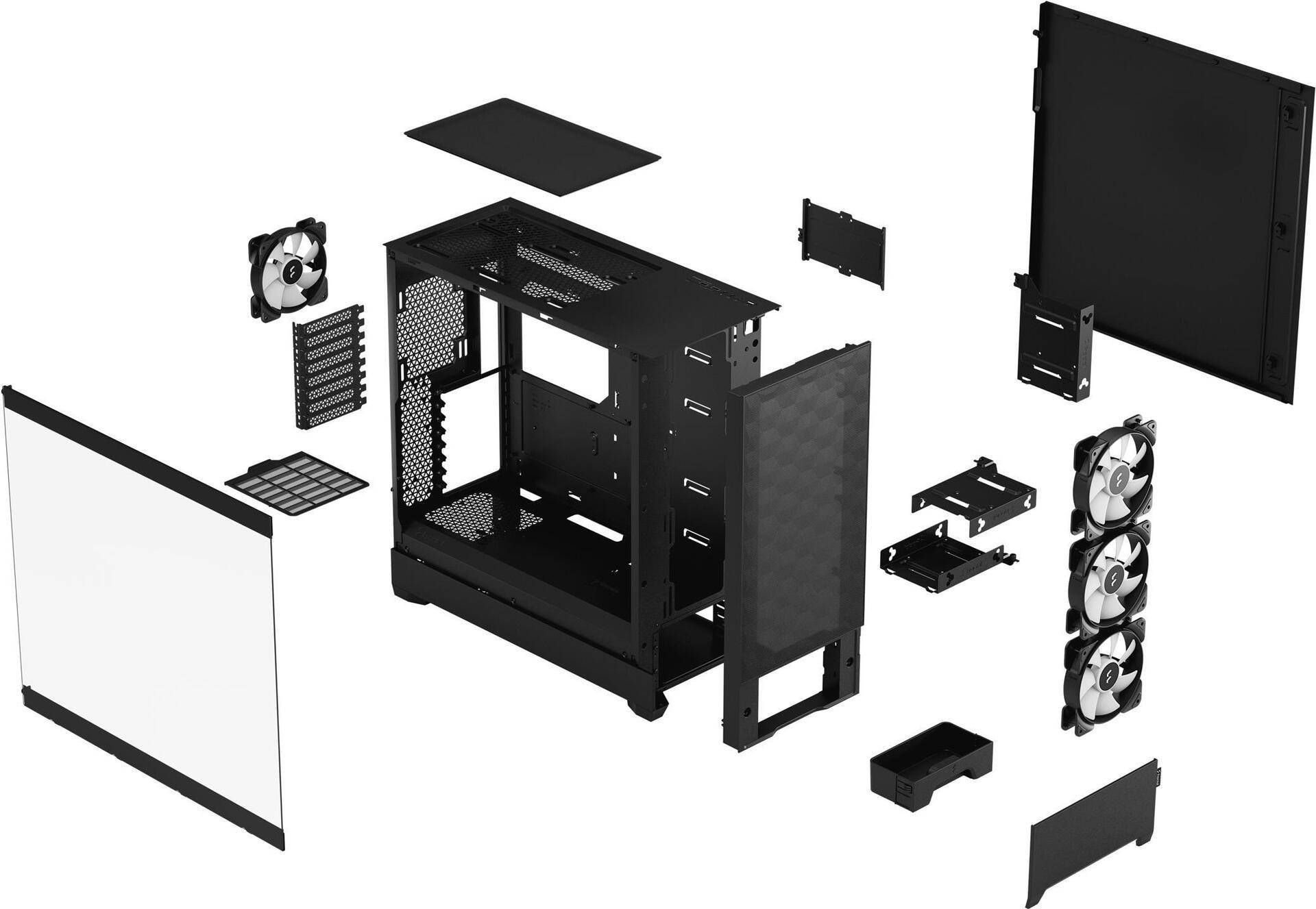 Fractal Design Pop XL Air RGB - Tower - Erweitertes ATX - keine Spannungsversorgung (ATX) - black TG clear tint - USB/Audio (FD-C-POR1X-06) von Fractal Design
