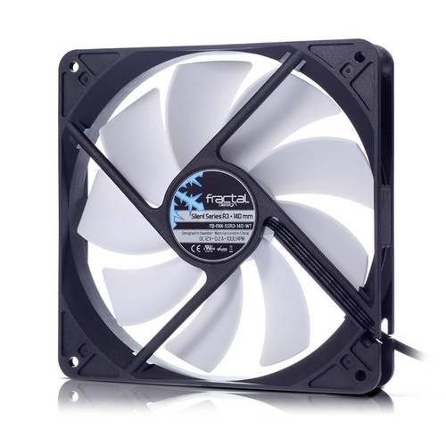 Fractal Design Silent Series R3 140mm PC-Gehäuse-Lüfter Schwarz, Weiß (B x H x T) 140 x 25 x 140mm von Fractal Design