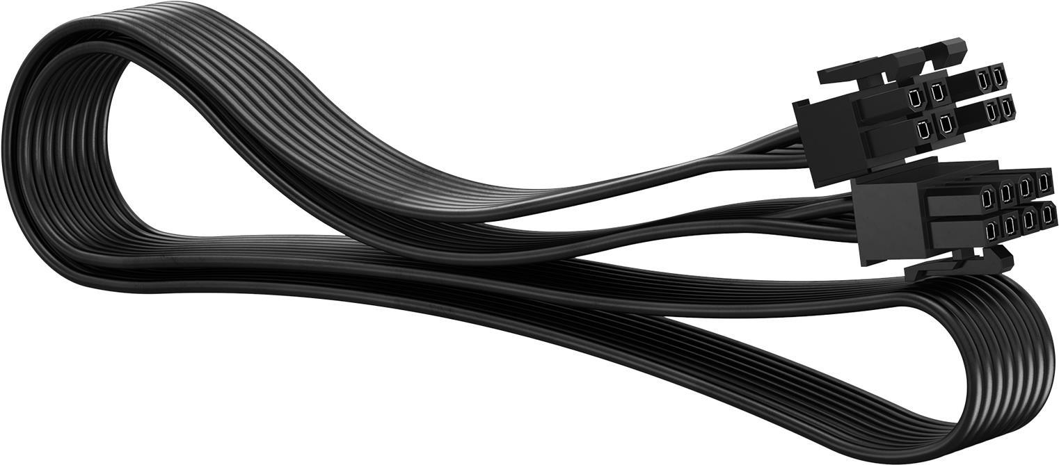 Fractal Design - Stromkabel - 8-poliges EPS12V (M) zu 8-polig + 12V (4+4) (M) - 70cm - flach - Schwarz (FD-A-PSC1-001) von Fractal Design