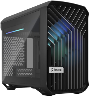 Fractal Design Torrent Nano RGB - Tower - Mini-DTX - Seitenteil mit Fenster (gehärtetes Glas) - keine Spannungsversorgung (ATX) - tinted light black - USB/Audio (FD-C-TOR1N-02) von Fractal Design