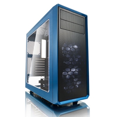 Fractal Design Focus G ATX Gaming Gehäuse mit Seitenfenster, Blau von Fractal