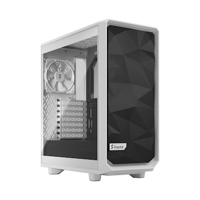 Fractal Design Meshify 2 Compact Lite White TG Clear Gaming Gehäuse von Fractal