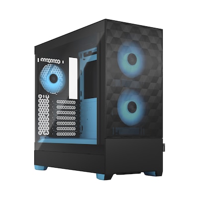 Fractal Design Pop Air RGB Cyan Core mit Seitenfenster ATX Gaming Gehäuse Blau von Fractal