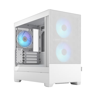 Fractal Design Pop Mini Air RGB White mit Fenster mATX/mITX Gaming Gehäuse Weiß von Fractal