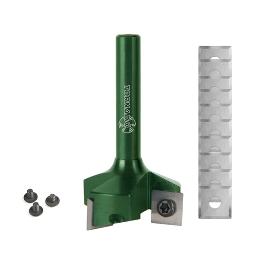 Fraiser Kit Fräser TORNADO SNIPER – zum Planfräsen von Holz, 35 mm Schneiddurchmesser, 8 mm Schaft, mit 10 Ersatzplatten, 3 Schrauben und Schlüssel für Oberfräse – für Flächen, Kanten und Nuten von Fraiser