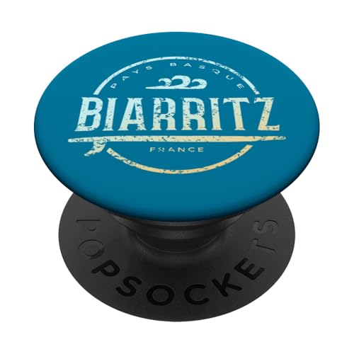 Biarritz Frankreich - Retro Biarritz Frankreich Vintage Surf PopSockets Klebender PopGrip Biarritz Frankreich - Retro Biarritz Frankreich Vintage Surf PopSockets Klebender PopGrip von France Shoreline Apparel
