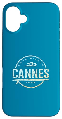 Cannes Frankreich - Retro Cannes Côte d'Azur Frankreich Vintage Surf Hülle für iPhone 16 Plus Cannes Frankreich - Retro Cannes Côte d'Azur Frankreich Vintage Surf Hülle für iPhone 16 Plus von France Shoreline Apparel