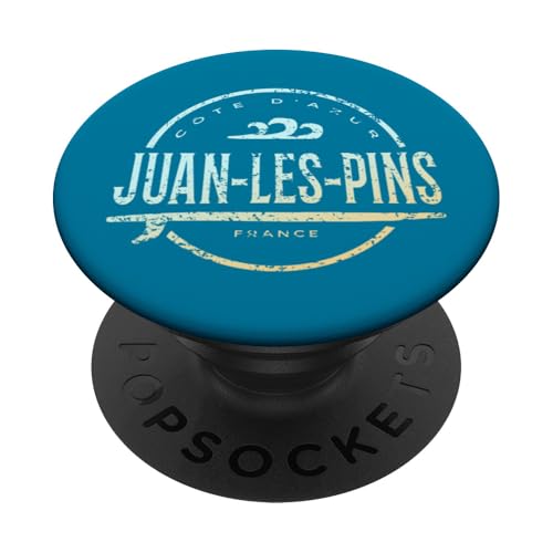 Juan-Les-Pins Frankreich - Retro Juan-Les-Pins Côte d'Azur Surf PopSockets Klebender PopGrip Juan-Les-Pins Frankreich - Retro Juan-Les-Pins Côte d'Azur Surf PopSockets Klebender PopGrip von France Shoreline Apparel