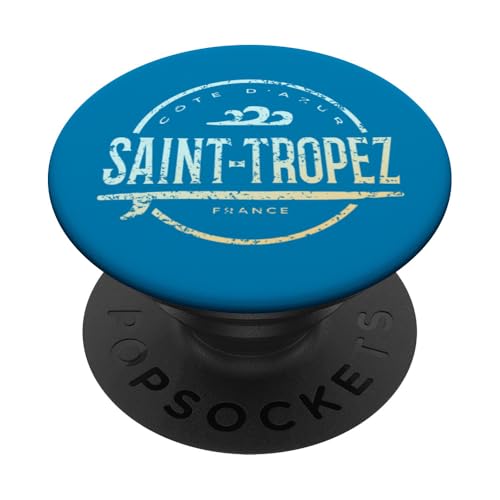 St. Tropez Frankreich - Retro Saint-Tropez Côte d'Azur Surf PopSockets Klebender PopGrip St. Tropez Frankreich - Retro Saint-Tropez Côte d'Azur Surf PopSockets Klebender PopGrip von France Shoreline Apparel