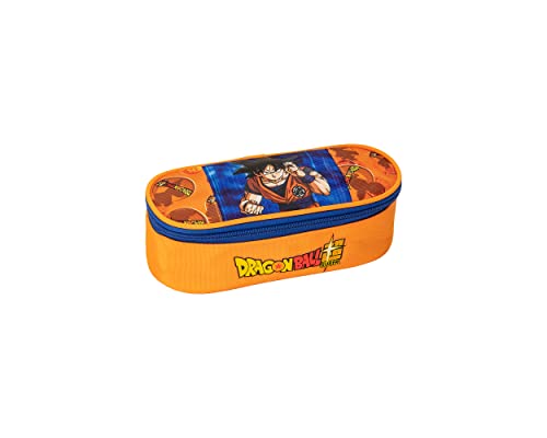 Drachon Ball Super Federmäppchen für Schule, oval, organisiert, mit Trennwänden und elastischen Schlaufen, Schreibwarenhalter, Stiftehalter für Kinder, ideal für Weihnachtsgeschenke, Jungen, 22 x 7 x von Franco Cosimo Panini