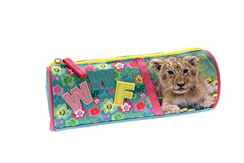 Franco Cosimo Panini Federmäppchen für die Schule, rund, Flowers WWF, Rosa von Franco Cosimo Panini