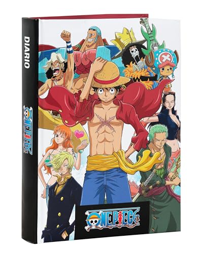 ONE PIECE – Schülerkalender 2024-2025, offizielles One Piece, Tagebuch 12 Monate, ideal für die Grund- oder Mittelschule, gepolsterter Einband und 320 farbig bedruckte Innenseiten, 13 x 17,8 cm von Franco Cosimo Panini