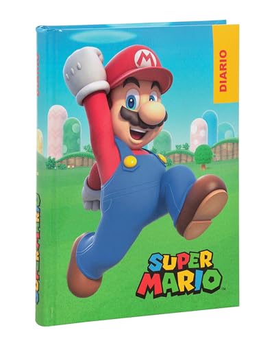 Super Mario Schülerkalender 2024-2025, offizielles Super Mario Tagebuch, 12 Monate, ideal für die Grundschule, mit gepolstertem Einband und 320 farbig bedruckten Innenseiten, 13 x 17,8 cm, Rot von Franco Cosimo Panini