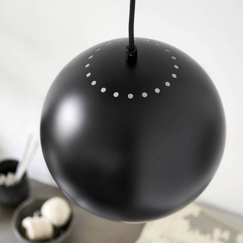 FRANDSEN Ball Hängelampe, Ø 25 cm, schwarz matt von Frandsen