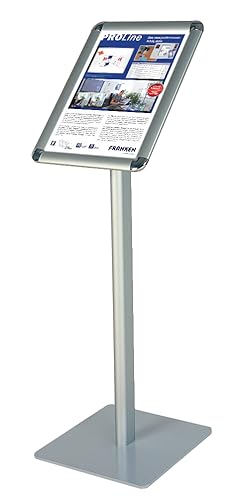 FRANKEN Infodisplay Standard A4 hoch, 80 cm Gesamthöhe, freistehend, tragbar, Aluminiumrahmen, BS0901 von Franken