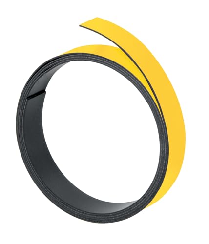 FRANKEN Magnetband, 100 cm x 10 mm, beschriftbar, zuschneidbar, gelb, M802 04 von Franken