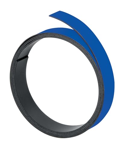 FRANKEN Magnetband, 100 cm x 5 mm, beschriftbar, zuschneidbar, blau, M801 03 von Franken