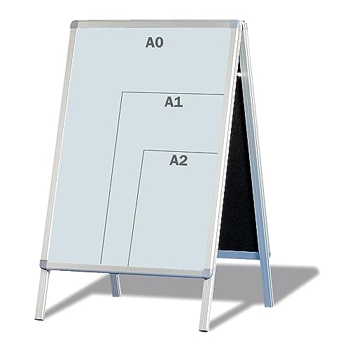 FRANKEN Plakatständer Kundenstopper A1 mit Klapprahmentechnik, freistehend, doppelseitig, Aluminiumrahmen, Standard, BSA1 FRANKEN Plakatständer Kundenstopper A1 mit Klapprahmentechnik, freistehend, doppelseitig, Aluminiumrahmen, Standard, BSA1 von Franken