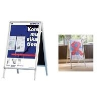FRANKEN Plakatständer Standard, DIN A1, 594 x 841 mm für den Außen- und Innenbereich, 4-Bein-Gestell (BSA1) von Franken