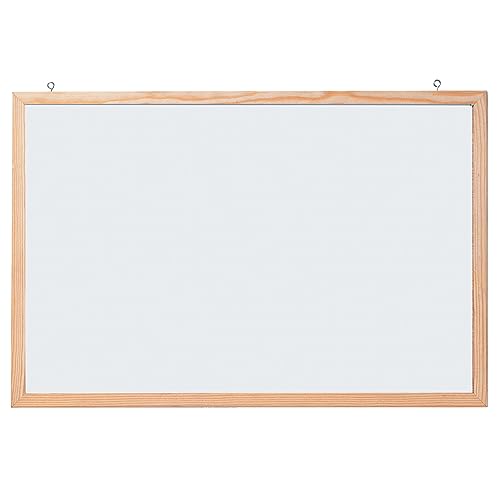 FRANKEN Whiteboard, magnetisch und beschreibbar, Schreibtafel Memoboard, lackierte Stahl-Oberfläche, mit Holzrahmen, Magnettafel zur Wandbefestigung, Weiß, 60 x 40 cm, CC-MM4060 von Franken