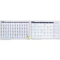 FRANKEN X-tra!Line Planungstafel Jahreskalender, 900x600 mm Tafel magnethaftend und beschriftbar, lackiert, Rahmen (VO-12) von Franken