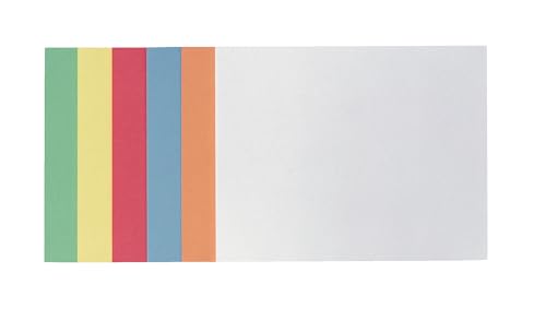 FRANKEN selbstklebende Moderationskarten Rechteck, 249 x 200 mm, sortiert, 300 Stück, farblich sortiert, MKS2399 von Franken