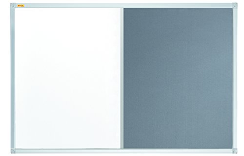 Franken CB301212 Filztafel Kombitafel Aluminiumrahmen mit Ablageleiste, 60 x 45 cm, grau von Franken