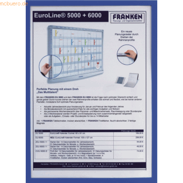 Franken Dokumentenhalter selbstklebend A5 blau VE=5 Stück von Franken