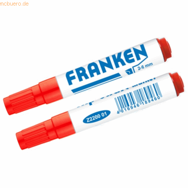 Franken Flipchartmarker nachfüllbar 2-6mm rot 1 Stück von Franken