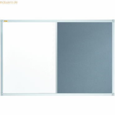 Franken Kombitafel X-tra!Line Whiteboard/Filz 60x45cm grau von Franken