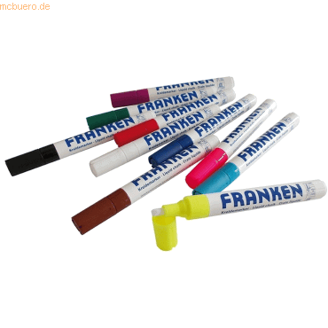 Franken Kreidemarker 2-5mm farbig sortiert VE=10 stück von Franken