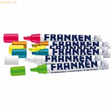 Franken Kreidemarker 2-5mm farbig sortiert VE=6 Stück von Franken