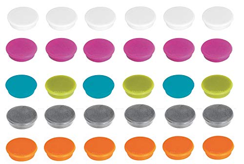 Franken Magnete Haftmagnete für Whiteboard, Kühlschrank, Magnettafel, Magnetwand, farblich sortiert 90 Stück von Franken