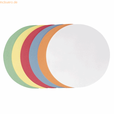 Franken Moderations-Karte Kreis 14cm Gelb 500 Stück von Franken