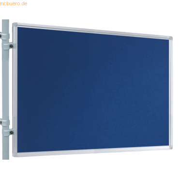 Franken Präsentations-Stellwand 90x120 cm blau/Filz von Franken