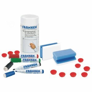Franken Starter-Set für Magnettafel Schreib- und Rastertafeln Stiften+Reinigungs-Set von Franken